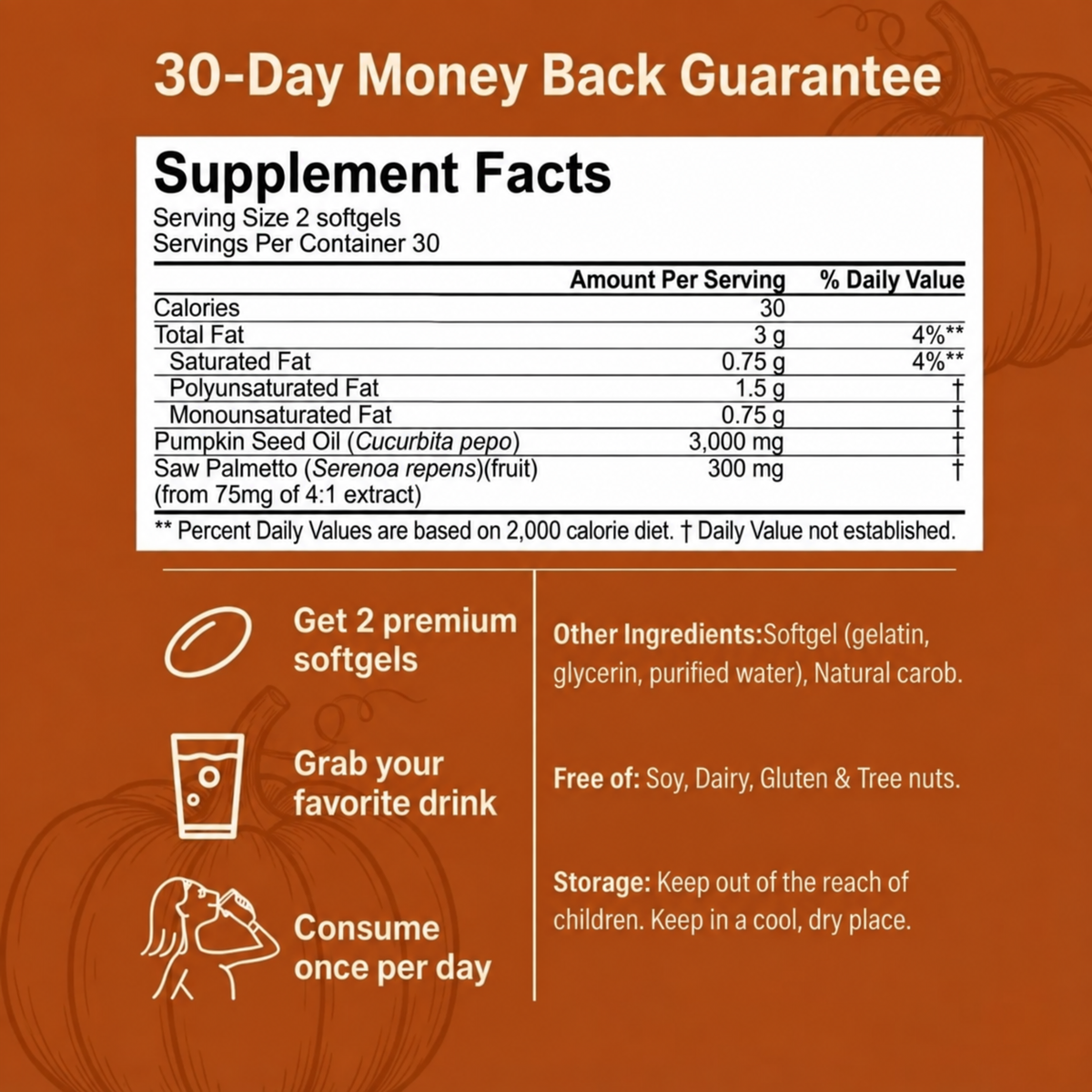 Evarly Pumpkin Seed Oil Softgels